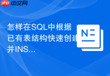怎样在SQL中根据已有表结构快速创建并INSERT新表？