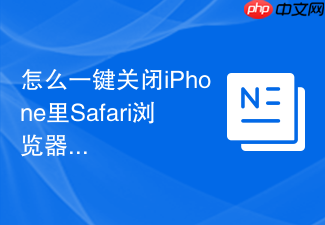 怎么一键关闭iphone里safari浏览器的所有历史标签页?
