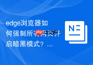 edge浏览器如何强制所有网页开启暗黑模式?