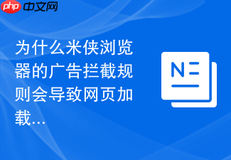 为什么米侠浏览器的广告拦截规则会导致网页加载缓慢?