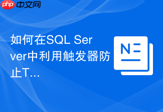 如何在sql server中利用触发器防止truncate操作清空表