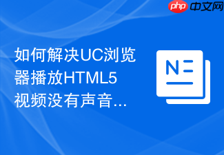 如何解决uc浏览器播放html5视频没有声音的问题?