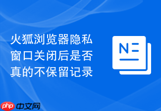 火狐浏览器隐私窗口关闭后是否真的不保留记录