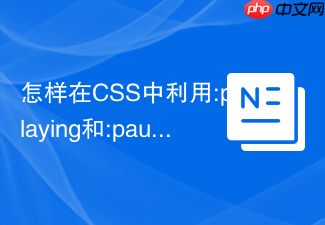 怎样在css中利用:playing和:paused控制媒体ui