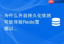为什么开启持久化依然可能导致Redis雪崩以及如何优化配置？