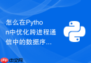 怎么在python中优化跨进程通信中的数据序列化开销？
