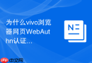 为什么vivo浏览器网页WebAuthn认证无法完成