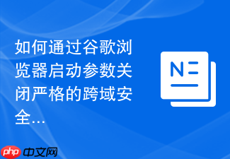 如何通过谷歌浏览器启动参数关闭严格的跨域安全限制?