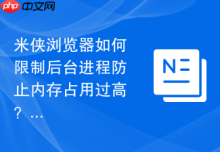 米侠浏览器如何限制后台进程防止内存占用过高？