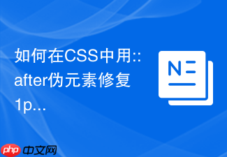 如何在css中用::after伪元素修复1px超细边框问题