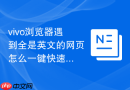 vivo浏览器遇到全是英文的网页怎么一键快速翻译成中文？
