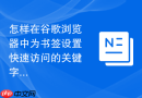 怎样在谷歌浏览器中为书签设置快速访问的关键字？