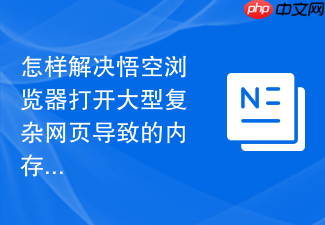 怎样解决悟空浏览器打开大型复杂网页导致的内存溢出?