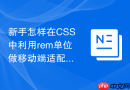 新手怎样在CSS中利用rem单位做移动端适配