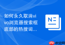 如何永久取消vivo浏览器搜索框底部的热搜词条推荐？