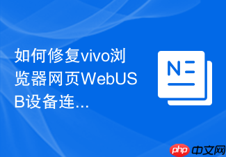 如何修复vivo浏览器网页webusb设备连接失败