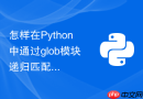 怎样在Python中通过glob模块递归匹配指定模式文件？