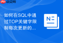如何在SQL中通过TOP关键字限制每次更新的记录数