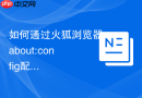 如何通过火狐浏览器about:config配置项优化网页渲染速度？