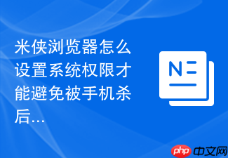 米侠浏览器怎么设置系统权限才能避免被手机杀后台?