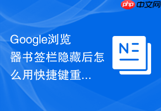 google浏览器书签栏隐藏后怎么用快捷键重新调出?