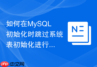 如何在mysql初始化时跳过系统表初始化进行快速部署