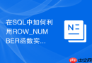 在sql中如何利用row_number函数实现数据去重与分页