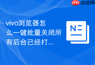 vivo浏览器怎么一键批量关闭所有后台已经打开的网页标签?