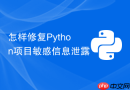 怎样修复Python项目敏感信息泄露