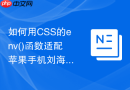 如何用css的env()函数适配苹果手机刘海屏的安全区域