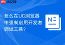怎么在UC浏览器中强制启用开发者调试工具？
