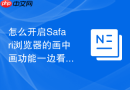 怎么开启Safari浏览器的画中画功能一边看视频一边写文档？