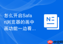 怎么开启safari浏览器的画中画功能一边看视频一边写文档?