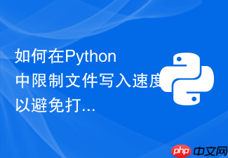 如何在python中限制文件写入速度以避免打满磁盘io?