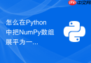 怎么在Python中把NumPy数组展平为一维视图
