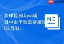 怎样检测java项目中由于动态拼接sql导致的注入?