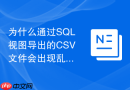 为什么通过sql视图导出的csv文件会出现乱码?