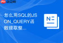 怎么用SQL的JSON_QUERY函数提取整个JSON子对象？