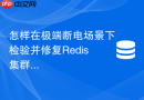 怎样在极端断电场景下检验并修复redis集群的数据一致性