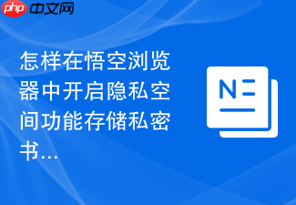怎样在悟空浏览器中开启隐私空间功能存储私密书签?
