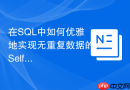 在SQL中如何优雅地实现无重复数据的Self JOIN自连接查询