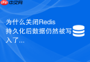 为什么关闭redis持久化后数据仍然被写入了磁盘