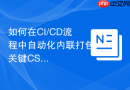 如何在ci/cd流程中自动化内联打包关键css到html