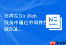怎样在Go Web服务中通过中间件拦截SQL注入攻击？