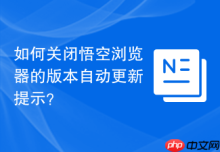 如何关闭悟空浏览器的版本自动更新提示？