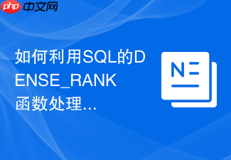如何利用sql的dense_rank函数处理并列排名?