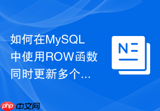 如何在mysql中使用row函数同时更新多个字段的值?