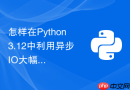 怎样在Python3.12中利用异步IO大幅优化服务冷启动速度？