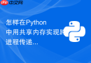 怎样在python中用共享内存实现跨进程传递numpy数组