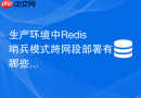 生产环境中Redis哨兵模式跨网段部署有哪些坑